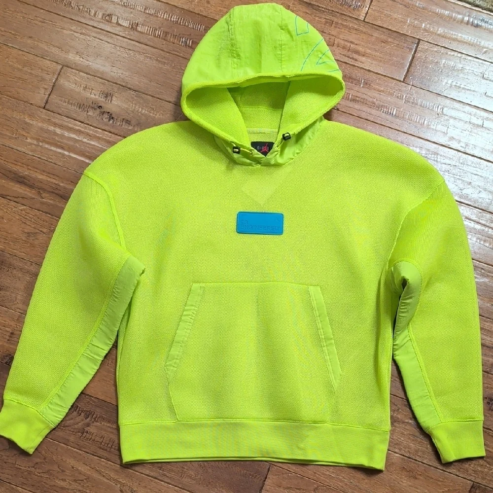 Jordan 23 Engineered Pullover Hoodie Neon Yellow Cyber Hoodie